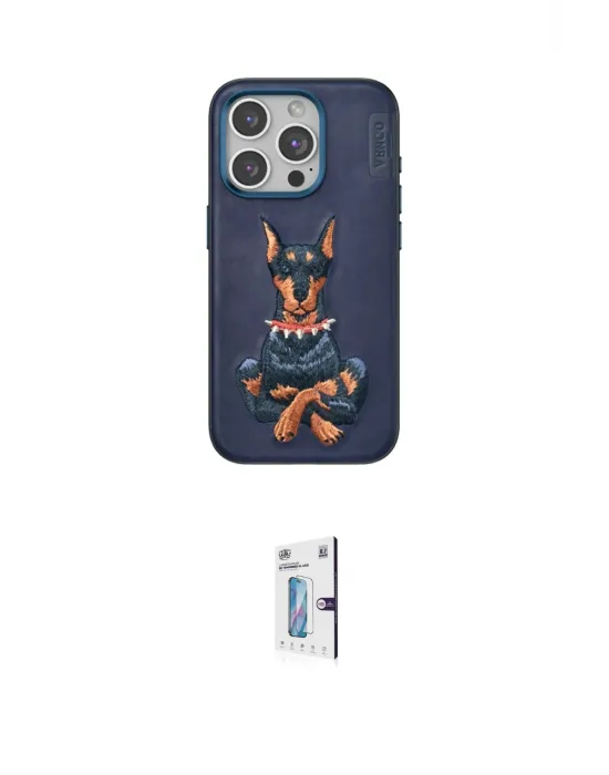 ieg™ iPhone 15 Pro Kılıf Nova Form Koleksiyonu - Siyah Bilvis 0.18mm Plus Cam Ekran Koruyucu