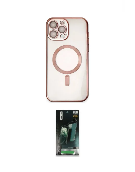 ieg™ iPhone 15 Pro Kılıf Nova Işık Özel Seri - Şeffaf 360 Full Body Arka Koruyucu