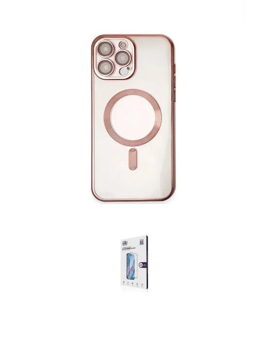 ieg™ iPhone 15 Pro Kılıf Nova Işık Özel Seri - Siyah Bilvis 0.18mm Plus Cam Ekran Koruyucu