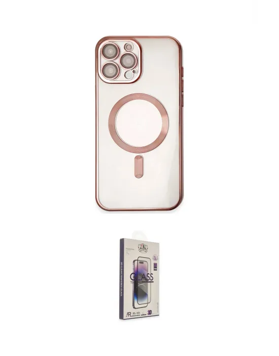 ieg™ iPhone 15 Pro Kılıf Nova Işık Özel Seri - Siyah Bilvis 3D Cam Ekran Koruyucu