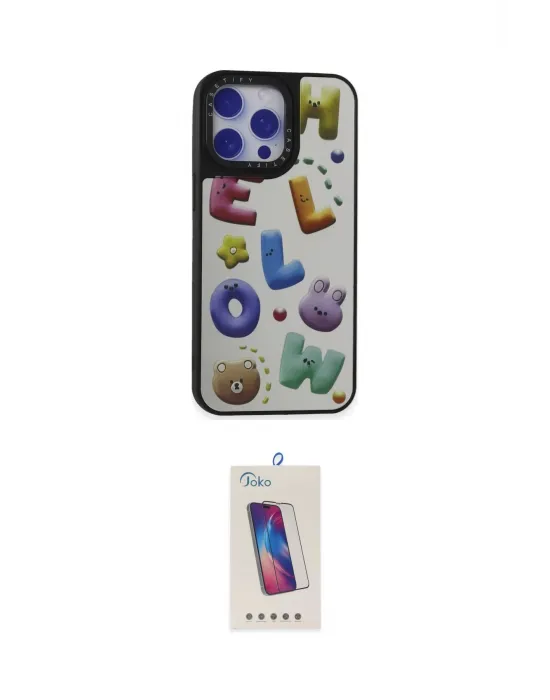 ieg™ iPhone 15 Pro Kılıf Odak Klasik Serisi - Siyah Joko 5D Cam