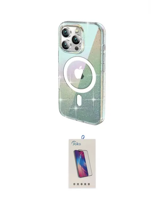 ieg™ iPhone 15 Pro Kılıf Odak Modern Serisi - Siyah Joko 5D Cam