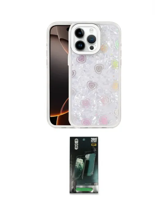 ieg™ iPhone 15 Pro Kılıf Odak Prime - Siyah 360 Mat Full Body Arka Koruyucu