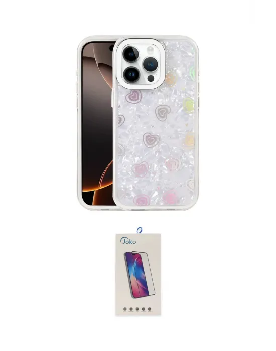ieg™ iPhone 15 Pro Kılıf Odak Prime - Siyah Joko 5D Cam
