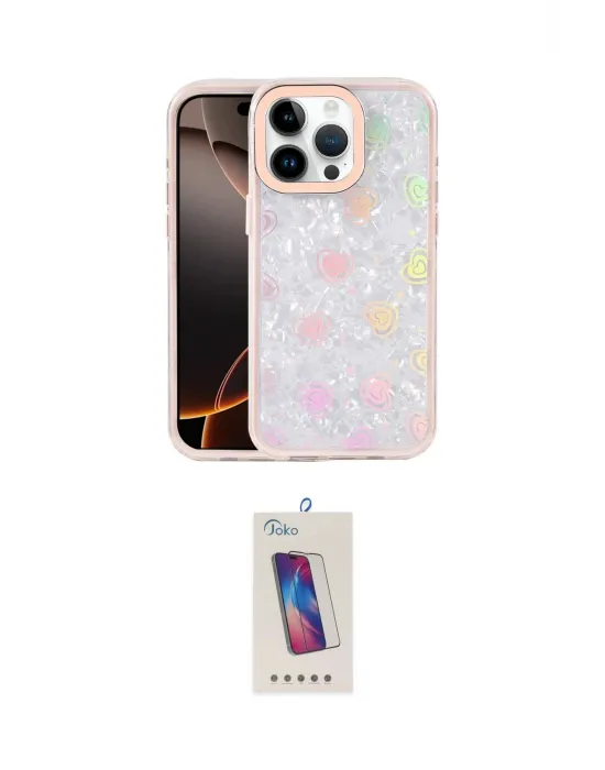 ieg™ iPhone 15 Pro Kılıf Odak Prime - Siyah Joko 5D Cam
