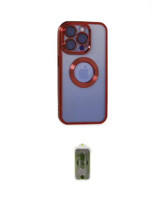 ieg™ iPhone 15 Pro Kılıf Pusula Form - Siyah Joko Magic 5D Hayalet Cam