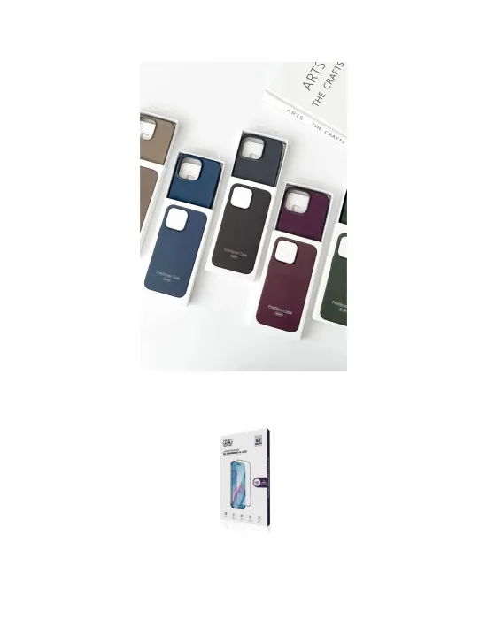 ieg™ iPhone 15 Pro Kılıf Pusula Modern - Siyah Bilvis 0.18mm Plus Cam Ekran Koruyucu