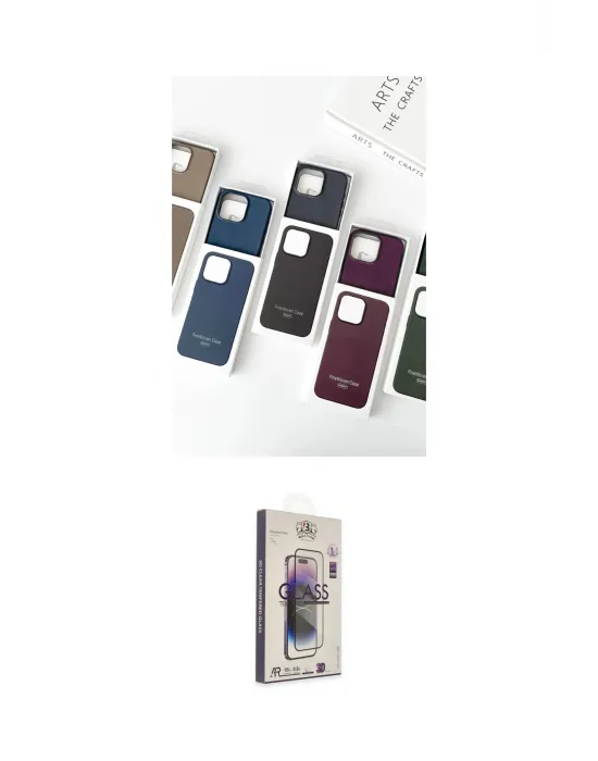 ieg™ iPhone 15 Pro Kılıf Pusula Modern - Siyah Bilvis 3D Cam Ekran Koruyucu
