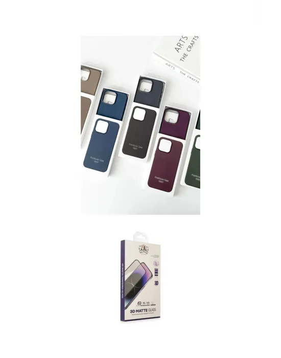 ieg™ iPhone 15 Pro Kılıf Pusula Modern - Siyah Bilvis 3D Mat Cam Ekran Koruyucu