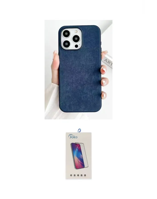 ieg™ iPhone 15 Pro Kılıf Pusula Modern - Siyah Joko 5D Cam