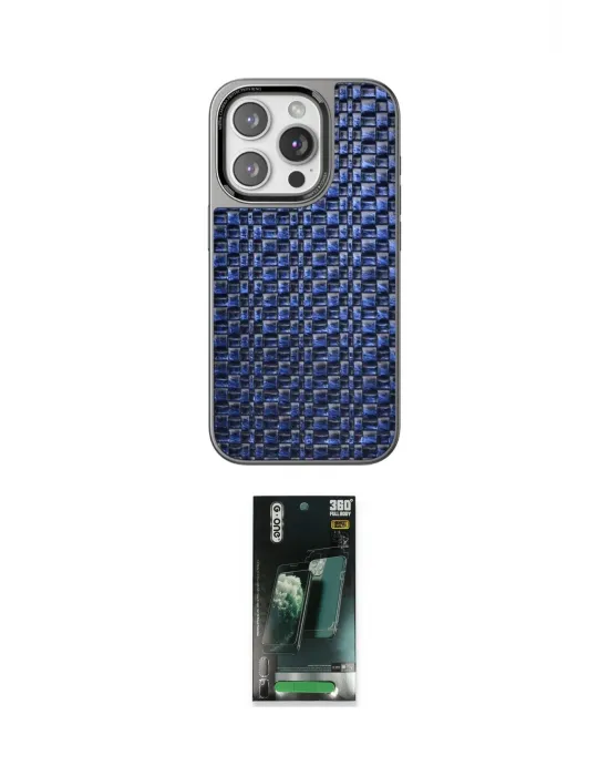 ieg™ iPhone 15 Pro Kılıf Siluet Form Serisi - Şeffaf 360 Full Body Arka Koruyucu