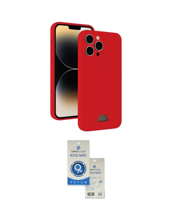 ieg™ iPhone 15 Pro Kılıf Vadi Çizgi Prime - Şeffaf Royal Nano Ekran Koruyucu