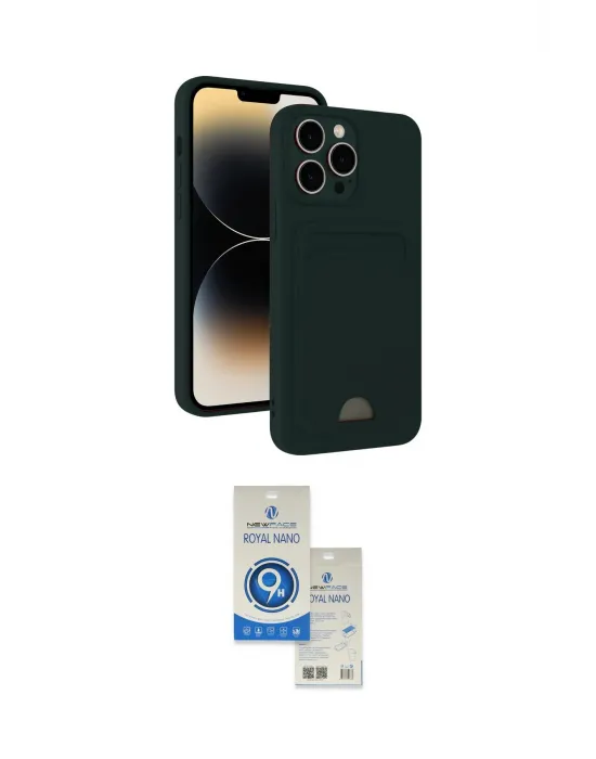 ieg™ iPhone 15 Pro Kılıf Vadi Çizgi Prime - Şeffaf Royal Nano Ekran Koruyucu