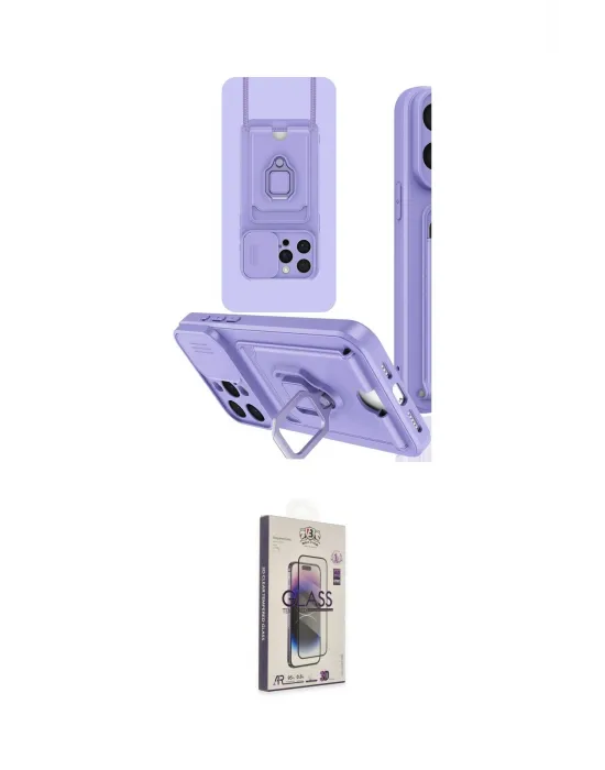 ieg™ iPhone 15 Pro Kılıf Vadi Form Prime - Siyah Bilvis 3D Cam Ekran Koruyucu