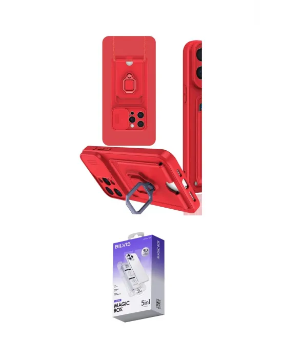 ieg™ iPhone 15 Pro Kılıf Vadi Form Prime - Siyah Bilvis 5in1 3D Magic Cam Ekran Koruyucu