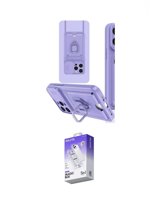 ieg™ iPhone 15 Pro Kılıf Vadi Form Prime - Siyah Bilvis 5in1 3D Magic Cam Ekran Koruyucu