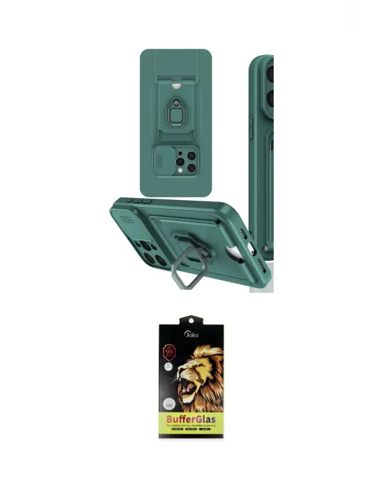 ieg™ iPhone 15 Pro Kılıf Vadi Form Prime - Siyah Buffer Cam Ekran Koruyucu