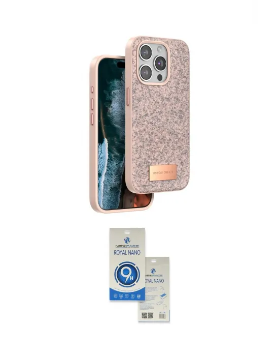 ieg™ iPhone 15 Pro Kılıf Vadi Klasik Serisi - Şeffaf Royal Nano Ekran Koruyucu