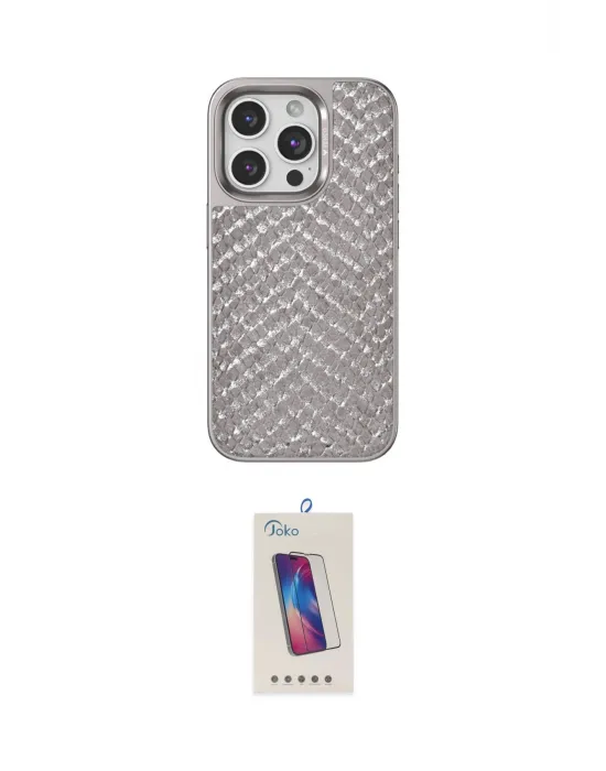 ieg™ iPhone 15 Pro Kılıf Vadi Özel Seri - Siyah Joko 5D Cam