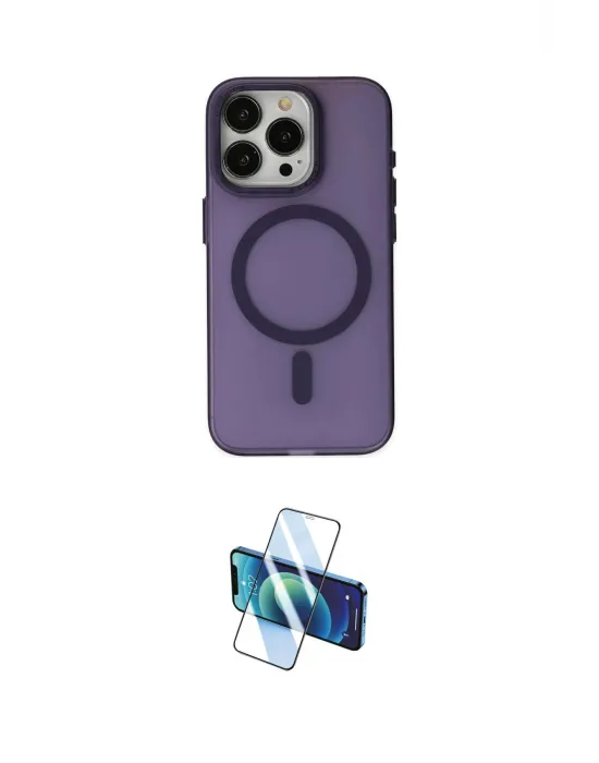 ieg™ iPhone 15 Pro Kılıf Yadigar Işık - Siyah 3D Antistatik Cam Ekran Koruyucu