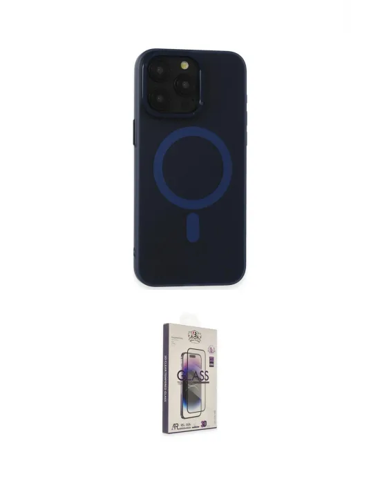 ieg™ iPhone 15 Pro Kılıf Yadigar Işık - Siyah Bilvis 3D Cam Ekran Koruyucu
