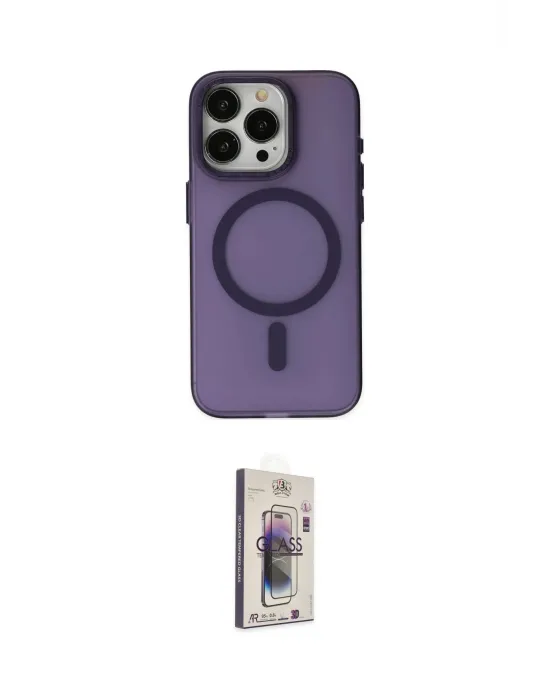 ieg™ iPhone 15 Pro Kılıf Yadigar Işık - Siyah Bilvis 3D Cam Ekran Koruyucu