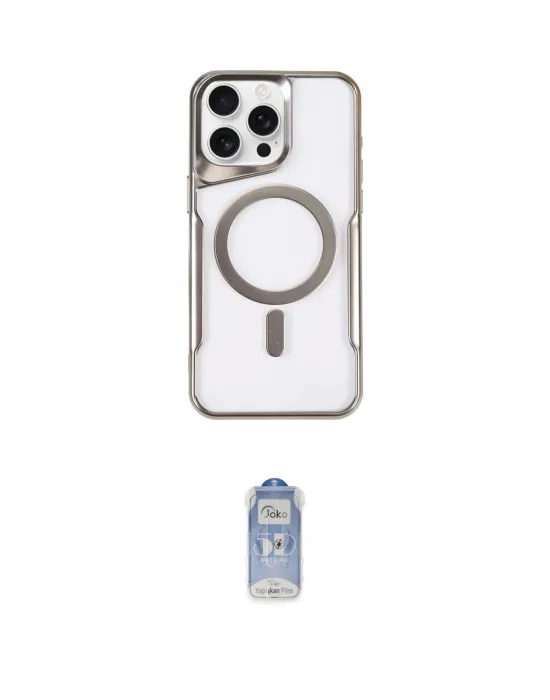 ieg™ iPhone 15 Pro Kılıf Yadigar Klasik Özel Seri - Siyah Joko Magic 5D Cam