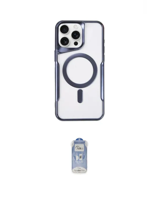 ieg™ iPhone 15 Pro Kılıf Yadigar Klasik Özel Seri - Siyah Joko Magic 5D Cam