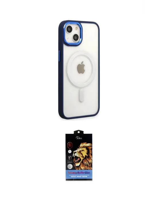 ieg™ iPhone 15 Pro Kılıf Yankı Işık Özel Seri - Siyah Buffer Hayalet Cam Ekran Koruyucu