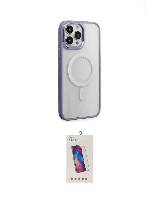 ieg™ iPhone 15 Pro Kılıf Yankı Işık Özel Seri - Siyah Joko 5D Cam