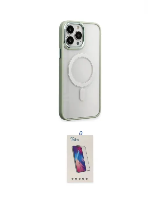 ieg™ iPhone 15 Pro Kılıf Yankı Işık Özel Seri - Siyah Joko 5D Cam