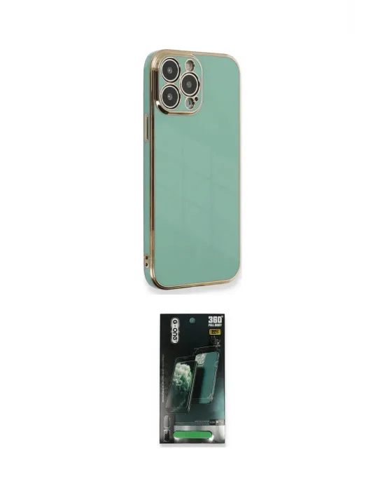 ieg™ iPhone 15 Pro Kılıf Yankı Serisi - Şeffaf 360 Full Body Arka Koruyucu
