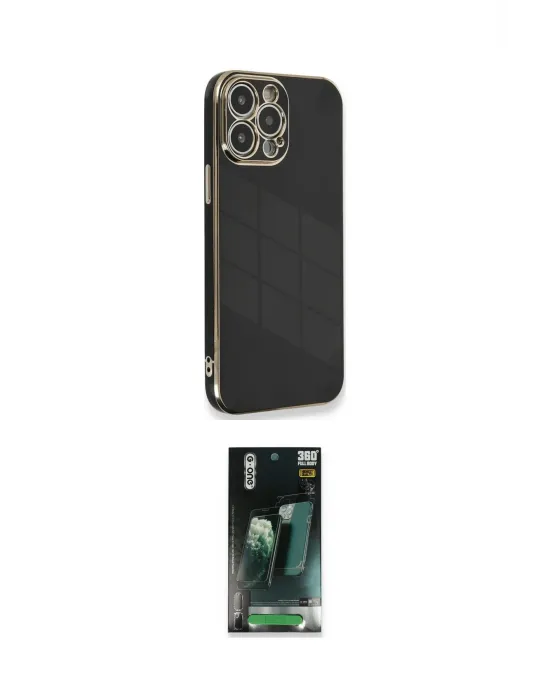 ieg™ iPhone 15 Pro Kılıf Yankı Serisi - Şeffaf 360 Full Body Arka Koruyucu