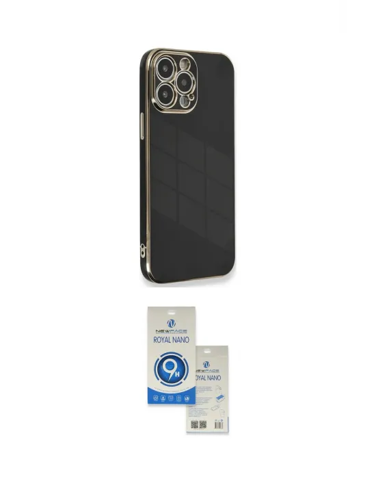 ieg™ iPhone 15 Pro Kılıf Yankı Serisi - Şeffaf Royal Nano Ekran Koruyucu