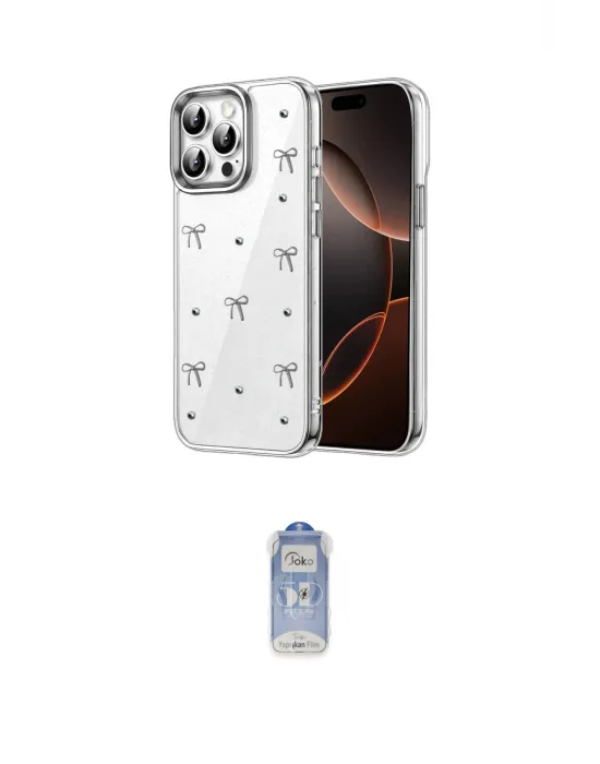 ieg™ iPhone 15 Pro Kılıf Yörünge Form - Siyah Joko Magic 5D Cam