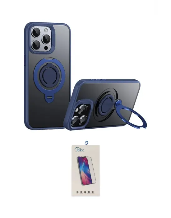 ieg™ iPhone 15 Pro Kılıf Zirve Çizgi Prime - Siyah Joko 5D Cam