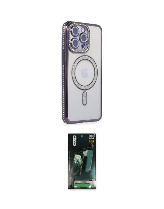 ieg™ iPhone 15 Pro Kılıf Zirve Doku Prime - Siyah 360 Mat Full Body Arka Koruyucu