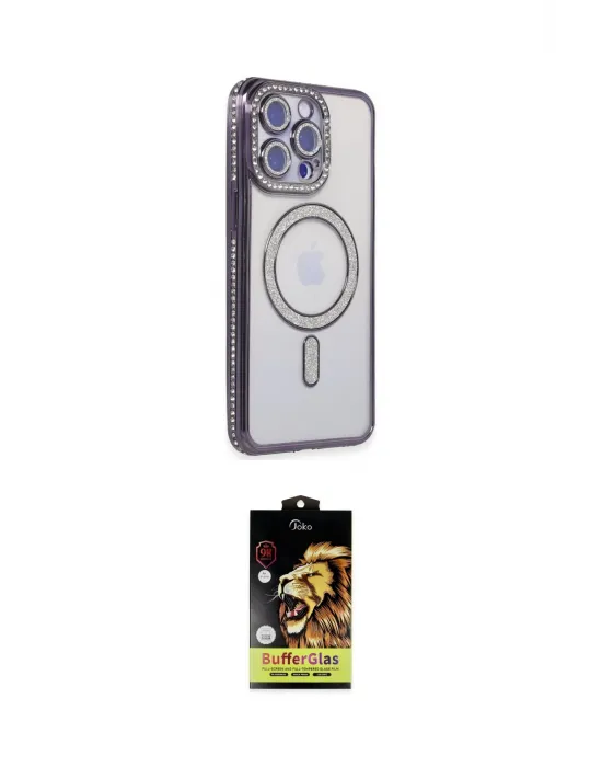 ieg™ iPhone 15 Pro Kılıf Zirve Doku Prime - Siyah Buffer Cam Ekran Koruyucu