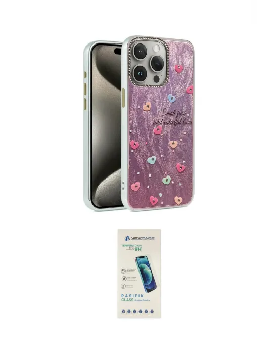 ieg™ iPhone 15 Pro Kılıf Zirve Modern Prime - Şeffaf Pasifik Cam Ekran Koruyucu