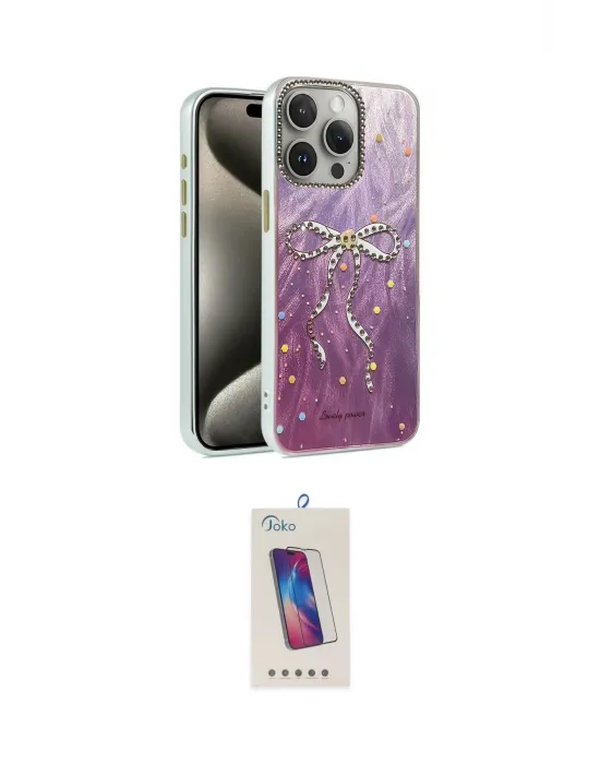 ieg™ iPhone 15 Pro Kılıf Zirve Modern Prime - Siyah Joko 5D Cam
