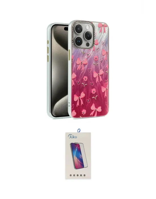 ieg™ iPhone 15 Pro Kılıf Zirve Modern Prime - Siyah Joko 5D Cam
