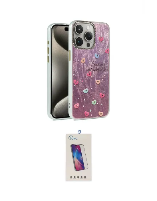 ieg™ iPhone 15 Pro Kılıf Zirve Modern Prime - Siyah Joko 5D Cam