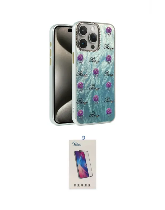 ieg™ iPhone 15 Pro Kılıf Zirve Modern Prime - Siyah Joko 5D Cam