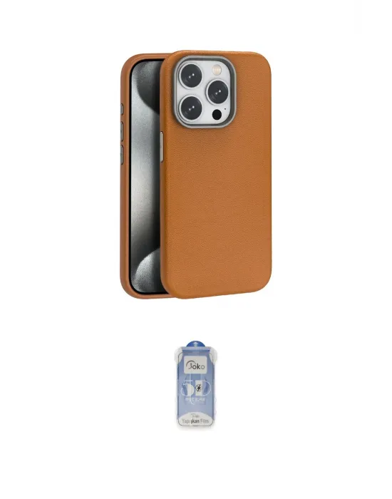 ieg™ iPhone 15 Pro Kılıf Zirve Modern Prime - Siyah Joko Magic 5D Cam