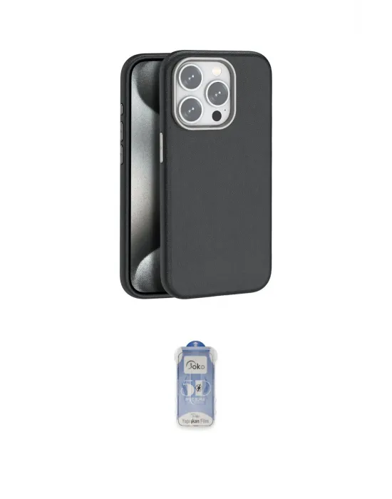 ieg™ iPhone 15 Pro Kılıf Zirve Modern Prime - Siyah Joko Magic 5D Cam