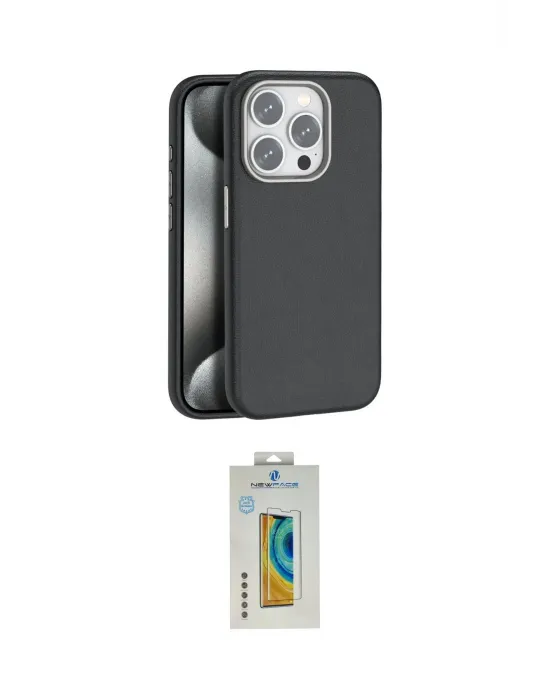 ieg™ iPhone 15 Pro Kılıf Zirve Modern Prime - Siyah Polymer Nano Ekran Koruyucu