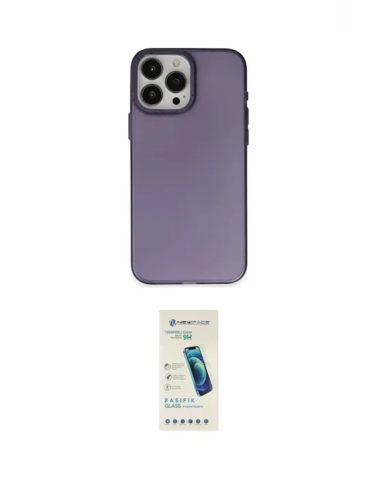 ieg™ iPhone 15 Pro Max Kılıf Ahenk Çizgi Prime - Şeffaf Pasifik Cam Ekran Koruyucu