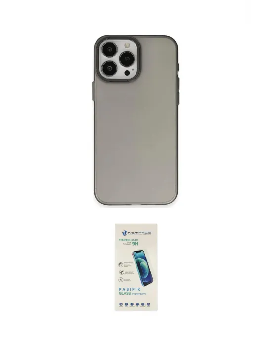 ieg™ iPhone 15 Pro Max Kılıf Ahenk Çizgi Prime - Şeffaf Pasifik Cam Ekran Koruyucu