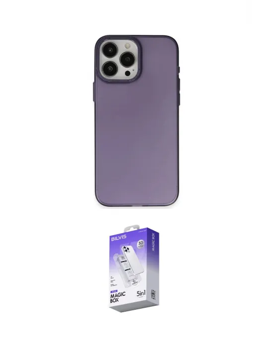ieg™ iPhone 15 Pro Max Kılıf Ahenk Çizgi Prime - Siyah Bilvis 5in1 3D Magic Cam Ekran Koruyucu