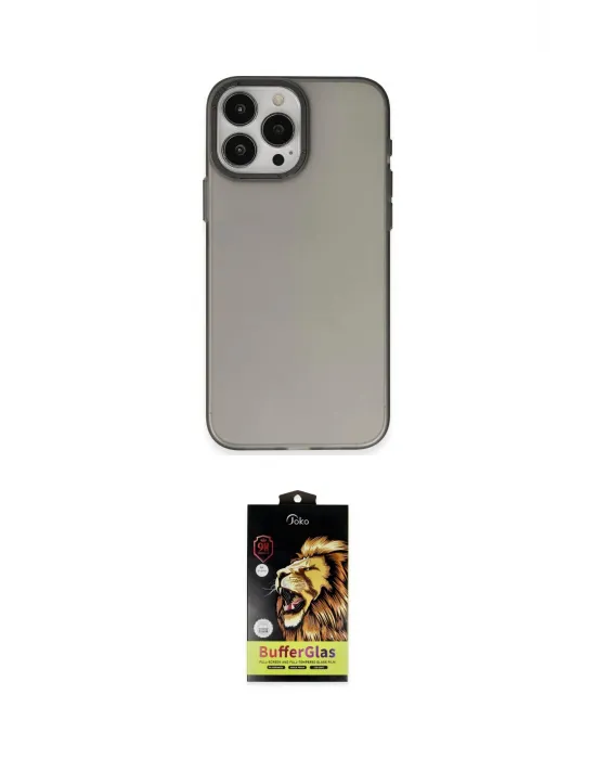 ieg™ iPhone 15 Pro Max Kılıf Ahenk Çizgi Prime - Siyah Buffer Cam Ekran Koruyucu